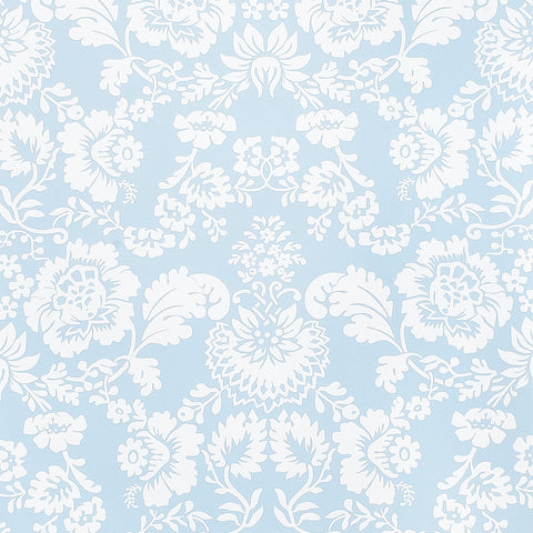 Baroness | Azul - Hand Printed Wallpaper