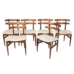 #1115 Set of 6  Dining Chairs in Brazillian Rosewood by Poul Hundevad