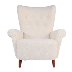 #1129 Wing Chair in Boucle