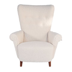 #1129 Wing Chair in Boucle