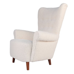 #1129 Wing Chair in Boucle