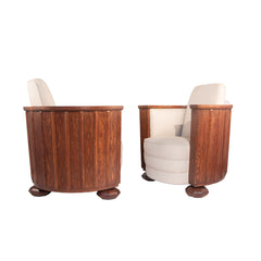 #1249 Pair of Lounge Chairs in Oak