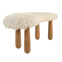 #125 Bench With Sheepskin