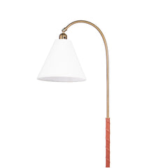 #1271 Brass and Leather Floor Lamp