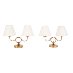 #1277 Pair of Table Lamps in Brass by Josef Frank