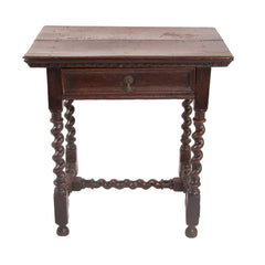 #1323 Baroque Table in Oak, Year Appr. 1700