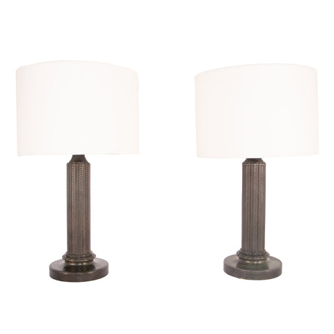 #1358 Pair of Just Andersen Table Lamps