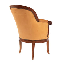 #1370 Gustavian Swivel Desk Chair in Leather