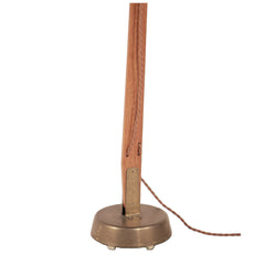 #1422 Floor Lamp in Wood and Brass by Hans Bergstrom