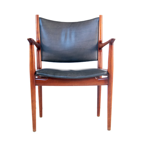 #1456 Arm Chair  in Leather by Hans Wegner,