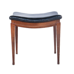#18  Stool in Cuban Mahogony and Leather by Frits Henningsen