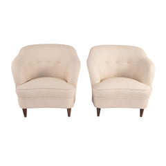 #204 Pair of Club Chairs, Year Appr. 1940, W31.5 D32 H29