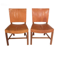 #24 Pair of Leather Side Chairs by Kaare Klint
