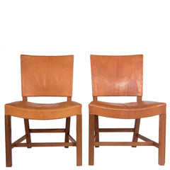 #24 Pair of Leather Side Chairs by Kaare klint