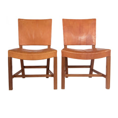 #24 Pair of Leather Side Chairs by Kaare Klint