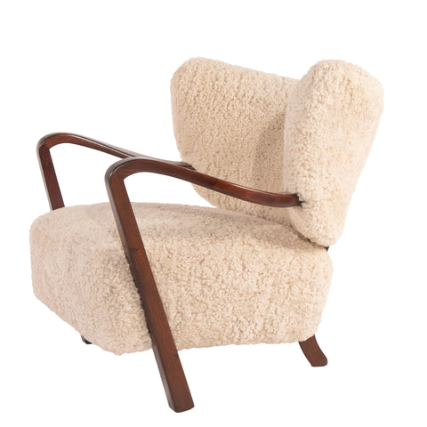 #283 Lounge Chair in Sheepskin by Viggo Boesen