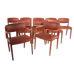 #33 Set of 10 Chairs  by Ejner Larsen and Aksel Bender Madsen
