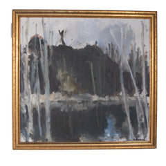 #345 Painting in Oil by Gustav Rudberg (1915-2001), W26.75 H25.5