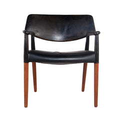 #37 Desk Chair in  Leather by Ejnar Larsen and Axel Bender Madsen