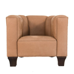 #384 Nubuck Leather Club Chair for ”Palais Stoclet” by Josef Hoffman
