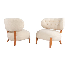 #385 Pair of Lounge Chairs in Boucle by Otto Schulz