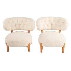 #385 Pair of Lounge Chairs in Boucle by Otto Schulz