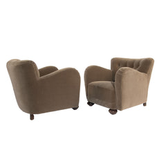 #390 Pair of Club Chairs