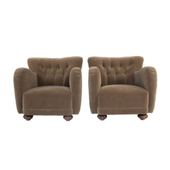 #390 Pair of Club Chairs
