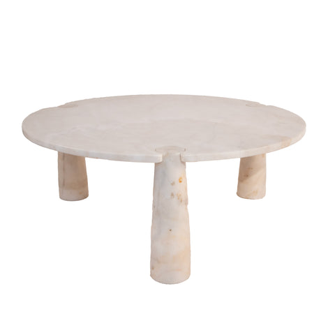 #424 Stone Coffee Table in Marble by Angelo Magiarotti