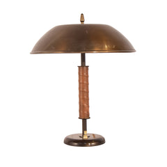 #426 Table Lamp in Brass and Leather by Bertil Brisborg