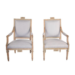 #453 Pair of Gustavian Arm Chairs