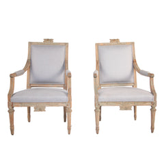 #453 Pair of Gustavian Arm Chairs