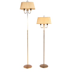 #532 Pair of Adjustable Floor Lamps in Brass by Bertil Brisborg