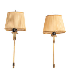 #532 Pair of Adjustable Floor Lamps in Brass by Bertil Brisborg