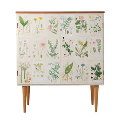 #540 Cabinet with Flora Wallpaper