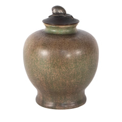 #591 Stoneware Urn with lid By Patrick Nordstrom