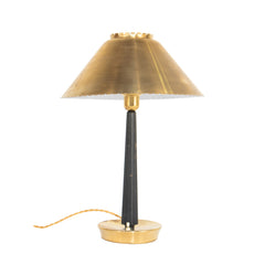 #961 Table Lamp in Brass and Wood by Hans Bergstrom