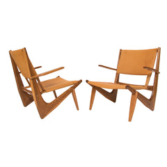 #1009 Pair of Leather Chairs by Bertil Behrman