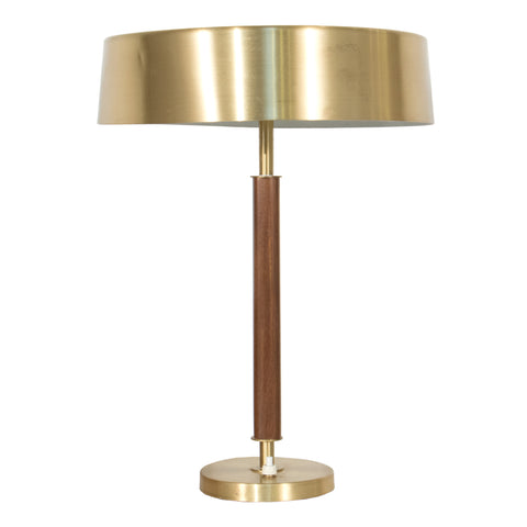 #1102 Table lamp in Teak and Brass