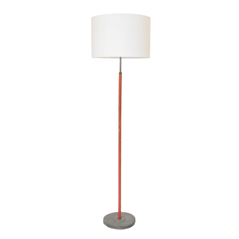 #1191 Floor Lamp wrapped in Leather