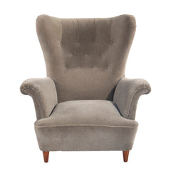 #1315 Wingback Lounge Chair in Velvet