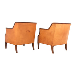 #321 Pair of Leather Club Chairs by Ernst Kuhn