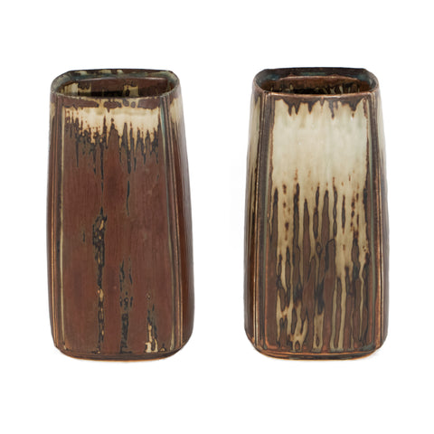 #695 Two Stoneware Vases by Ian Weiss