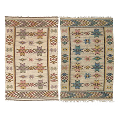 #839 Pair of Vintage Flat Weave Rugs by Märta Måås-Fjetterström